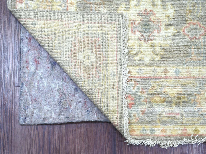 2'10" x 7'10" New Hand Knotted Grey Wool Runner Oriental Rug - MOA10222156