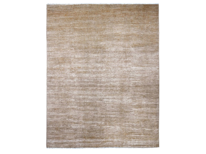 9'0" x 11'5" New Hand Knotted Brown Wool Rectangle Oriental Rug - MOA10222157