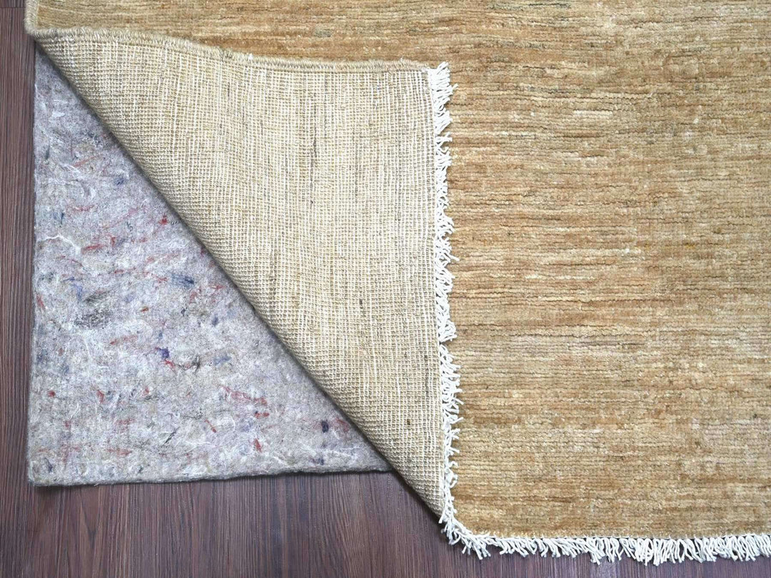 9'0" x 11'5" New Hand Knotted Brown Wool Rectangle Oriental Rug - MOA10222157