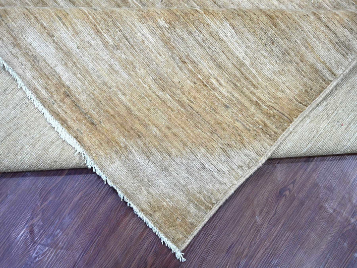 9'0" x 11'5" New Hand Knotted Brown Wool Rectangle Oriental Rug - MOA10222157