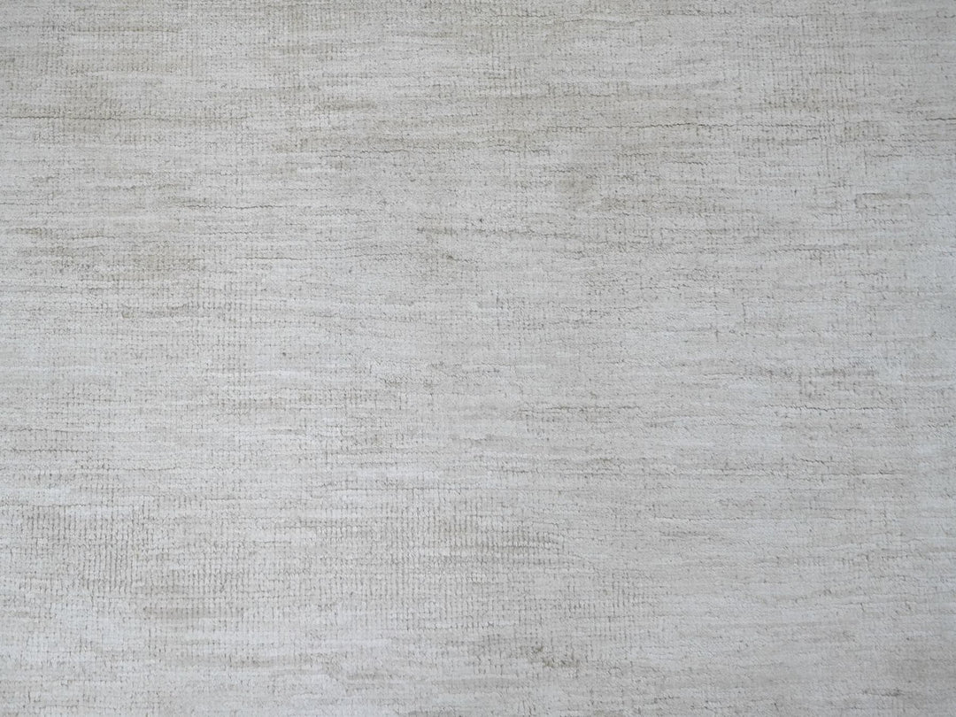 8'3" x 9'3" New Hand Knotted Ivory Wool Rectangle Oriental Rug - MOA10222158