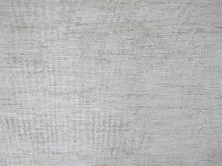 8'3" x 9'3" New Hand Knotted Ivory Wool Rectangle Oriental Rug - MOA10222158