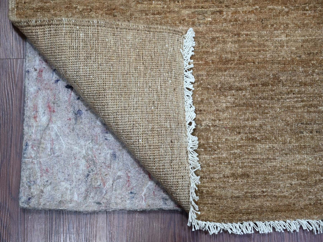 8'11" x 12'1" New Hand Knotted Brown Wool Rectangle Oriental Rug - MOA10222159