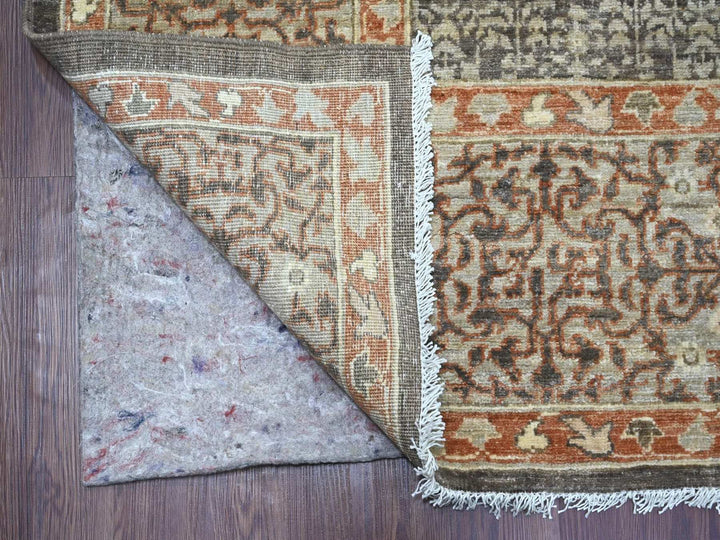 8'3" x 9'9" New Hand Knotted Brown Wool Rectangle Oriental Rug - MOA10222165
