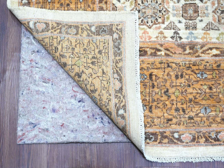 8'1" x 10'0" New Hand Knotted Ivory Wool Rectangle Oriental Rug - MOA10222166