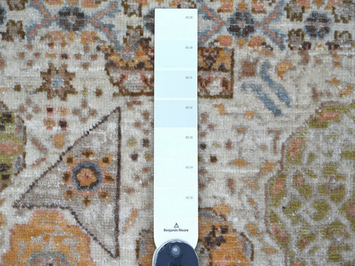 8'1" x 10'0" New Hand Knotted Ivory Wool Rectangle Oriental Rug - MOA10222166