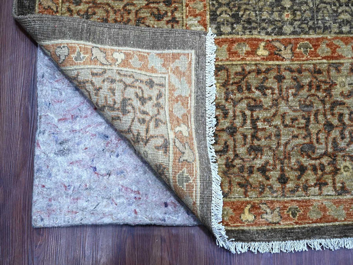 9'4" x 11'9" New Hand Knotted Brown Wool Rectangle Oriental Rug - MOA10222169