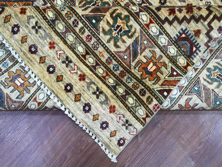 8'1" x 11'3" New Hand Knotted Ivory Wool Rectangle Oriental Rug - MOA10222175
