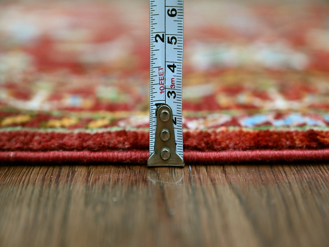 2'7" x 3'10" New Hand Knotted Red Wool Rectangle Oriental Rug - MOA10222178