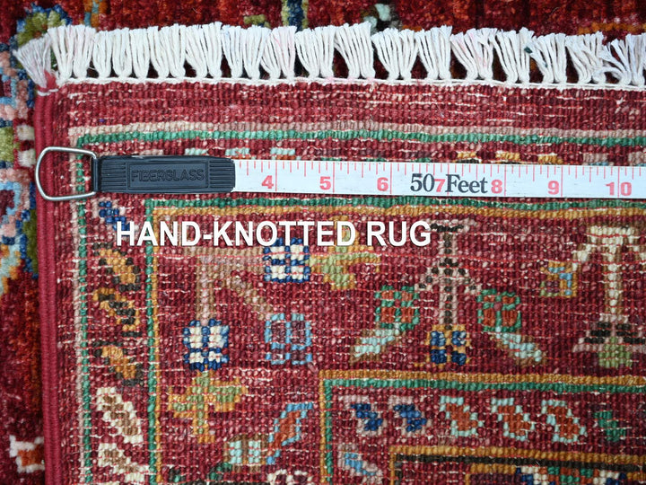 2'7" x 3'10" New Hand Knotted Red Wool Rectangle Oriental Rug - MOA10222178