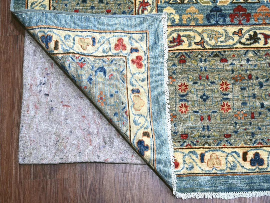 12'0" x 15'9" New Hand Knotted Blue Wool Rectangle Oriental Rug - MOA10222179