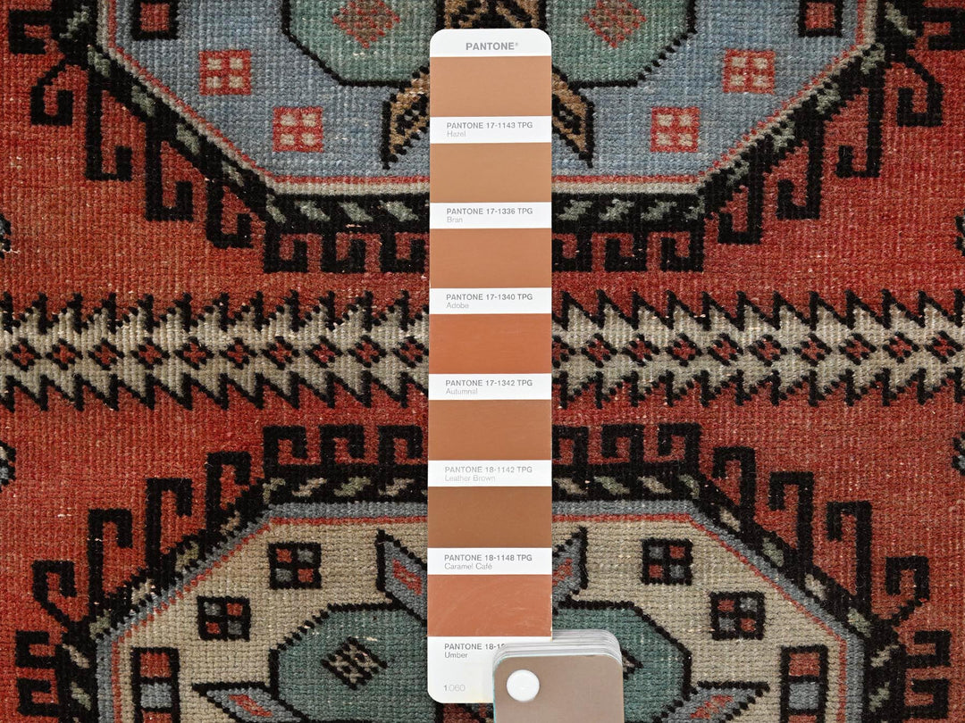 2'1" x 9'7" Vintage Hand Knotted Orange Wool Runner Oriental Rug - MOA1022217