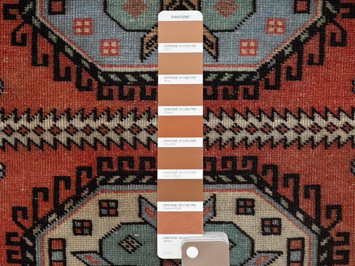 2'1" x 9'7" Vintage Hand Knotted Orange Wool Runner Oriental Rug - MOA1022217