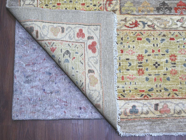 12'1" x 15'5" New Hand Knotted Grey Wool Rectangle Oriental Rug - MOA10222180