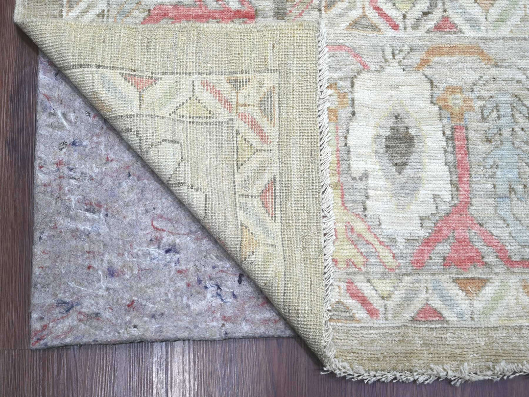 9'10" x 13'7" New Hand Knotted Green Wool Rectangle Oriental Rug - MOA10222181
