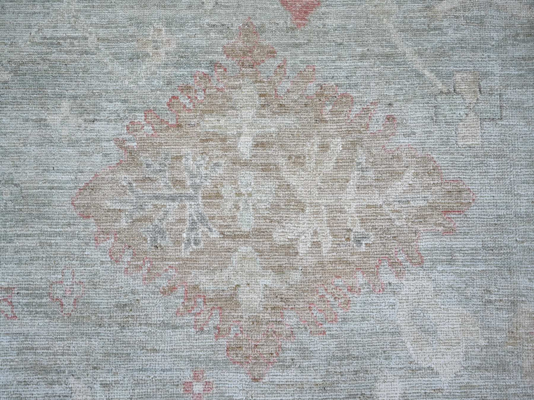 11'5" x 14'7" New Hand Knotted Green Wool Rectangle Oriental Rug - MOA10222183
