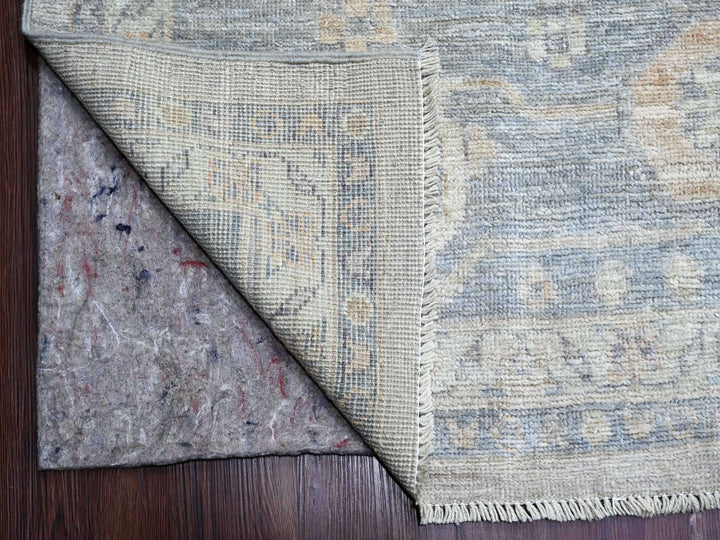11'10" x 14'6" New Hand Knotted Grey Wool Rectangle Oriental Rug - MOA10222185