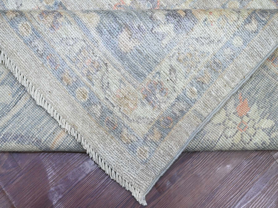 11'10" x 14'6" New Hand Knotted Grey Wool Rectangle Oriental Rug - MOA10222185