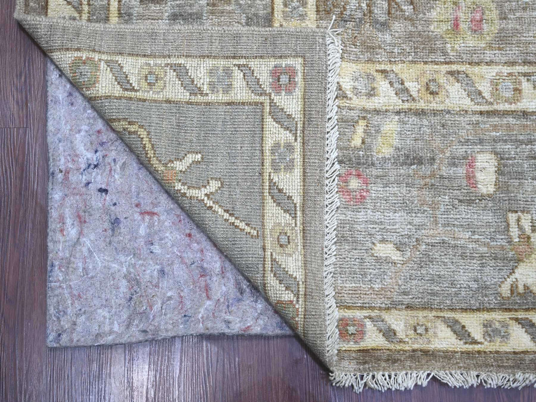 9'3" x 11'10" New Hand Knotted Brown Wool Rectangle Oriental Rug - MOA10222187