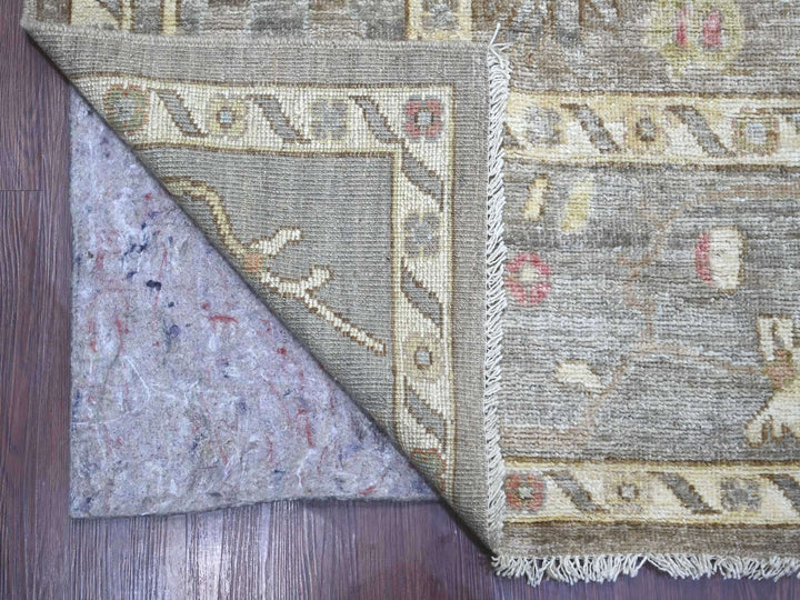9'3" x 11'10" New Hand Knotted Brown Wool Rectangle Oriental Rug - MOA10222187