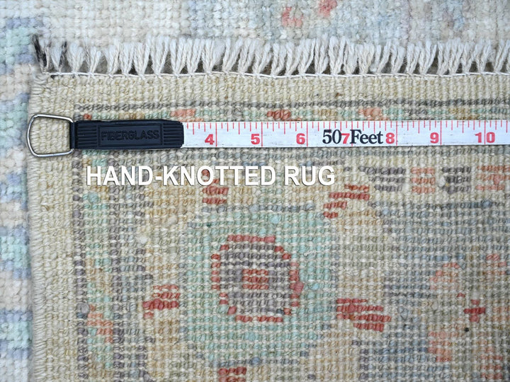 2'8" x 5'11" New Hand Knotted Grey Wool Runner Oriental Rug - MOA10222189