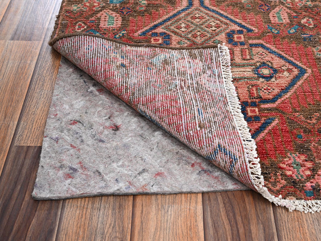 1'10" x 6'10" Vintage Hand Knotted Red Wool Runner Oriental Rug - MOA1022218