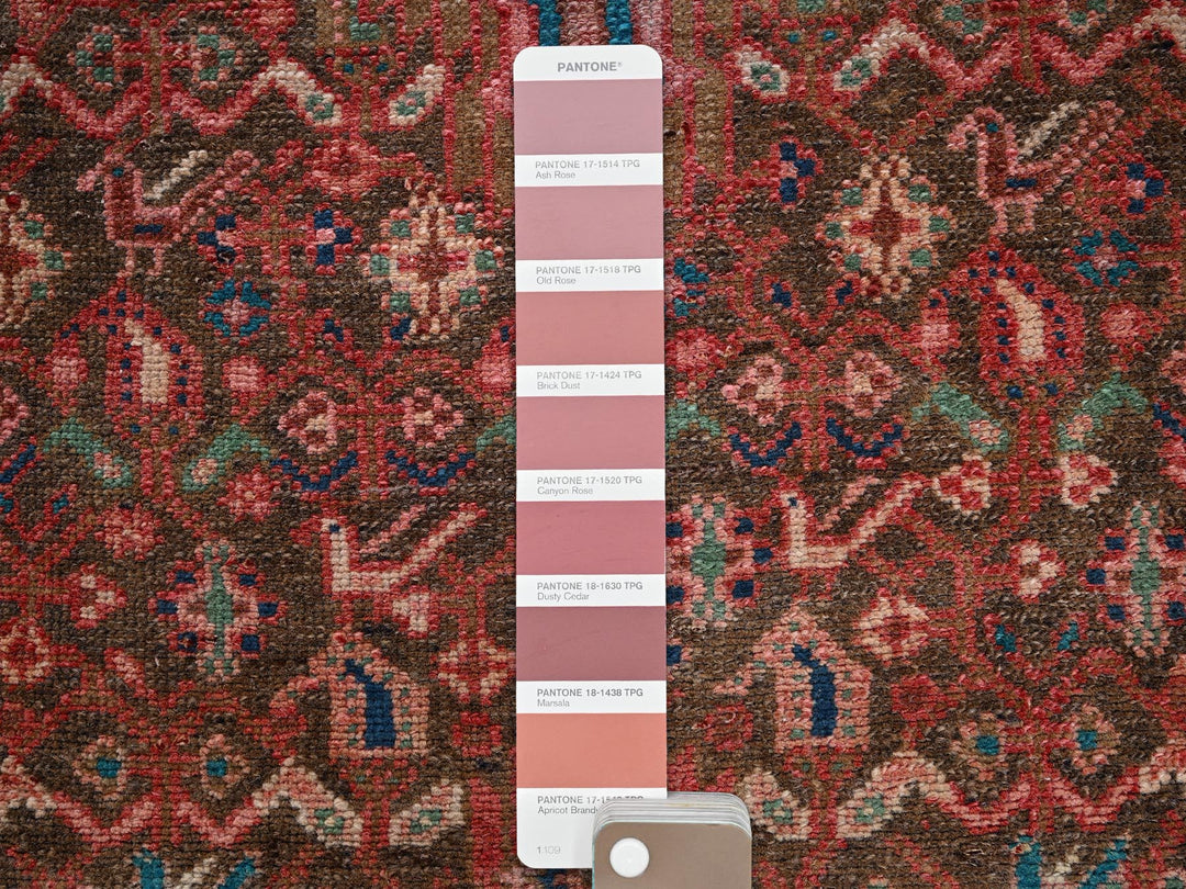 1'10" x 6'10" Vintage Hand Knotted Red Wool Runner Oriental Rug - MOA1022218