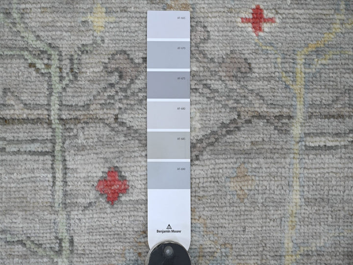 3'3" x 7'10" New Hand Knotted Grey Wool Runner Oriental Rug - MOA10222192