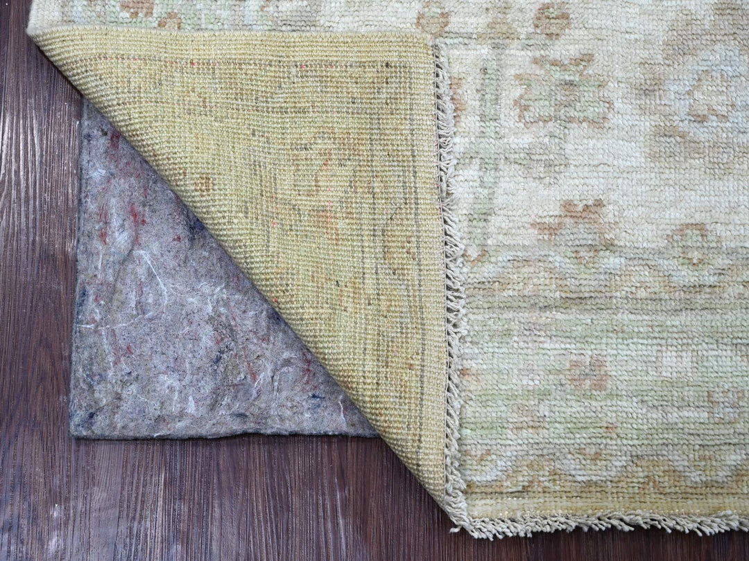 2'11" x 6'4" New Hand Knotted Ivory Wool Runner Oriental Rug - MOA10222193