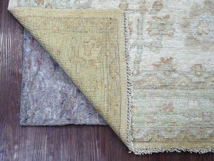 2'11" x 6'4" New Hand Knotted Ivory Wool Runner Oriental Rug - MOA10222193