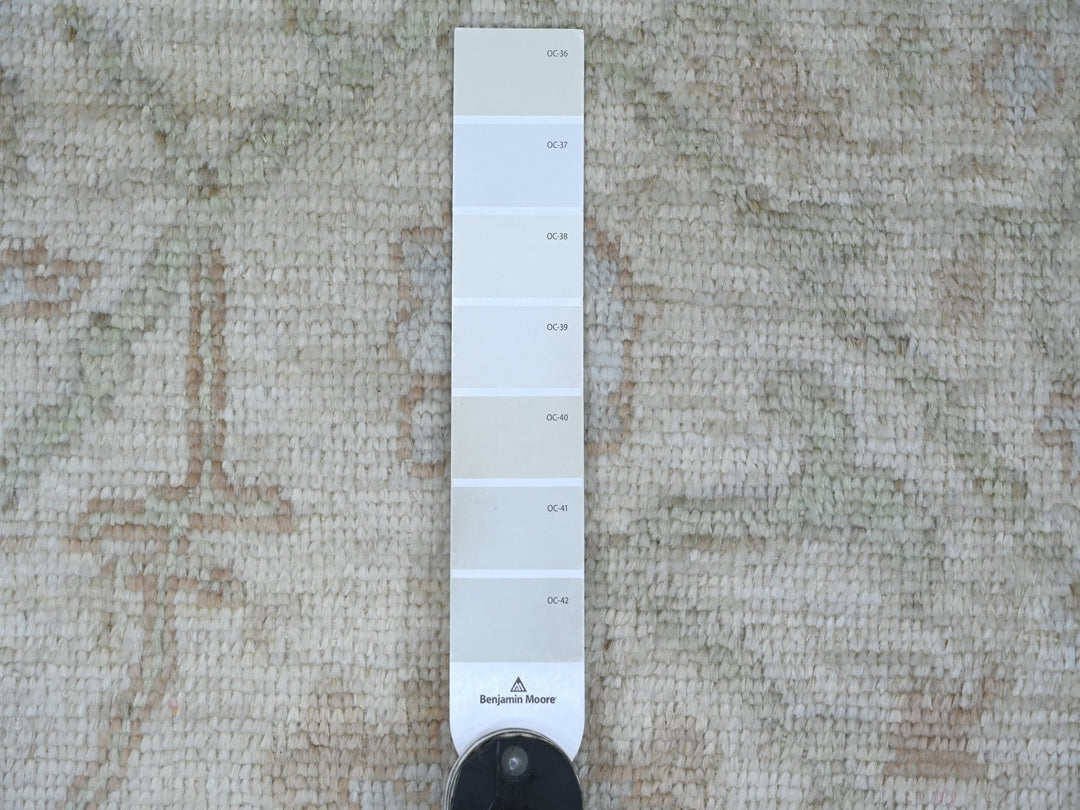 2'11" x 6'4" New Hand Knotted Ivory Wool Runner Oriental Rug - MOA10222193