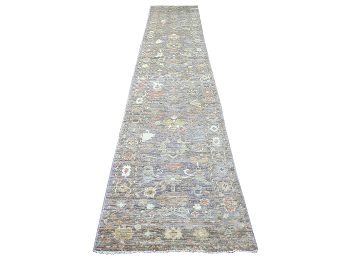 2'11" x 14'11" New Hand Knotted Brown Wool Runner Oriental Rug - MOA10222194