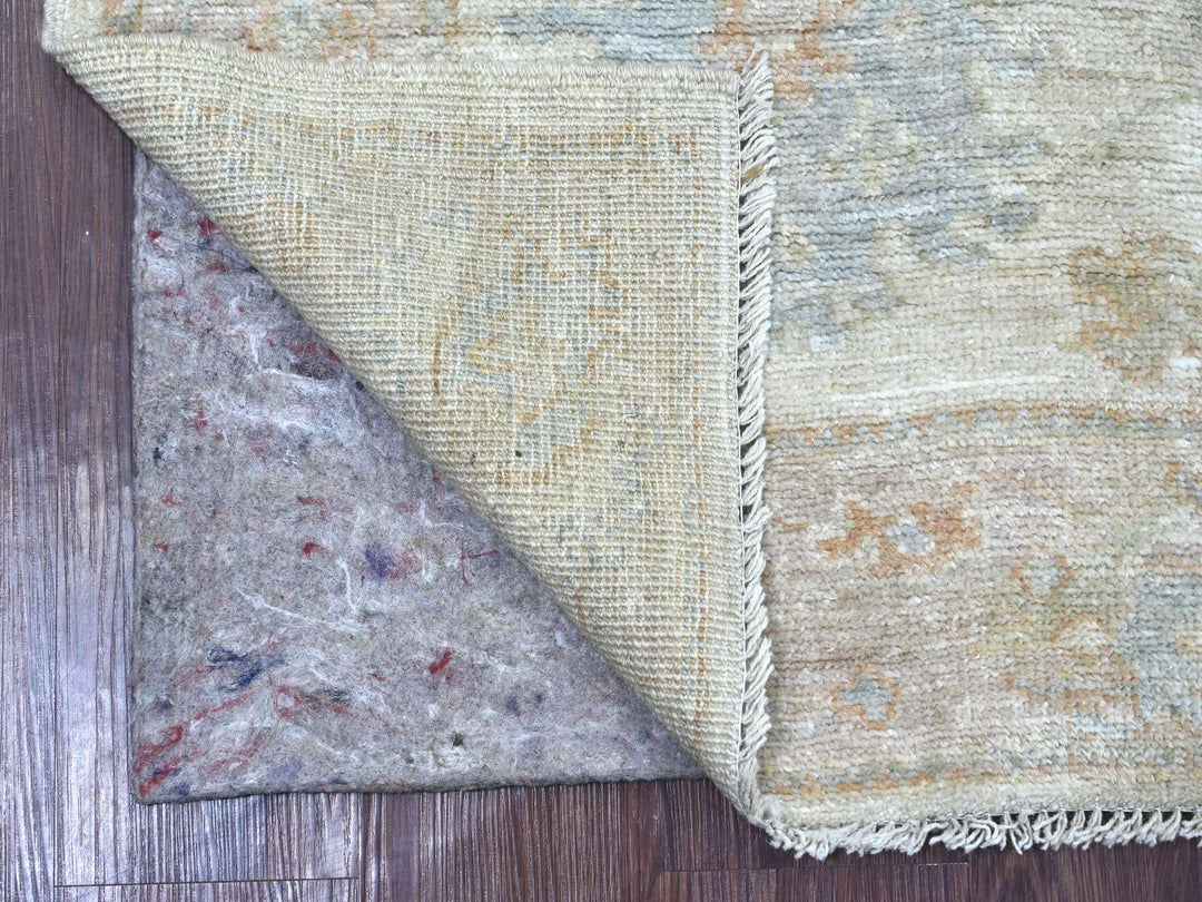 2'10" x 7'10" New Hand Knotted Ivory Wool Runner Oriental Rug - MOA10222195