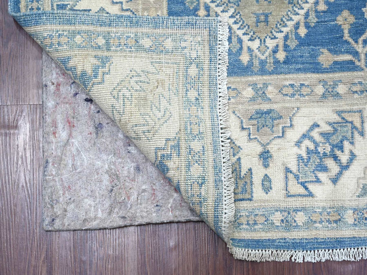 5'10" x 8'8" New Hand Knotted Blue Wool Rectangle Oriental Rug - MOA10222197