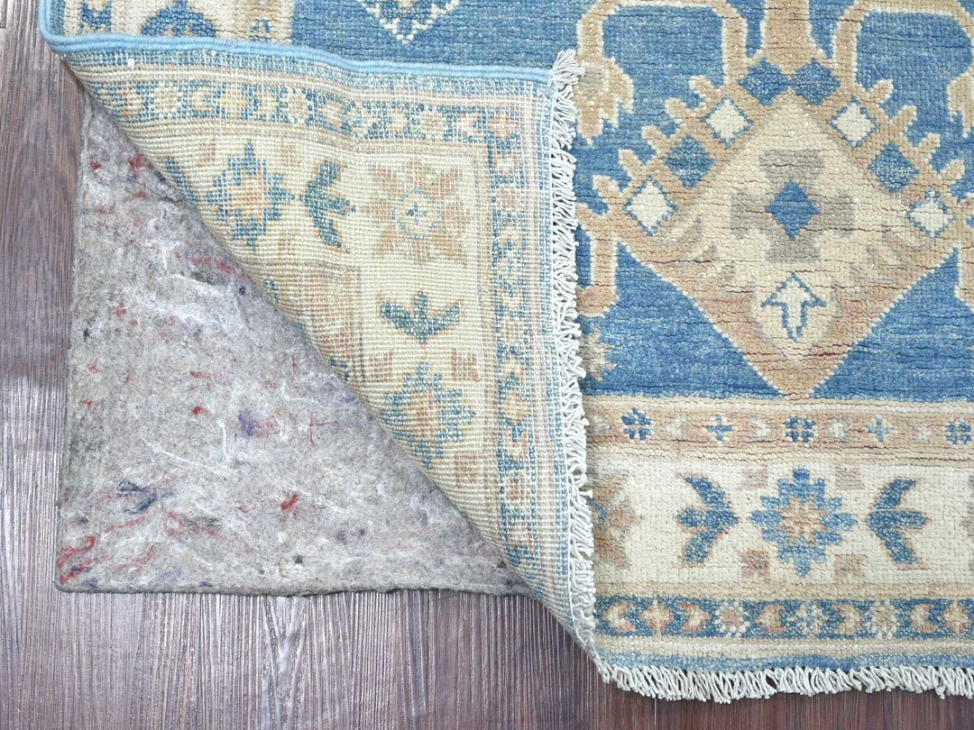 3'4" x 4'7" New Hand Knotted Blue Wool Rectangle Oriental Rug - MOA10222199
