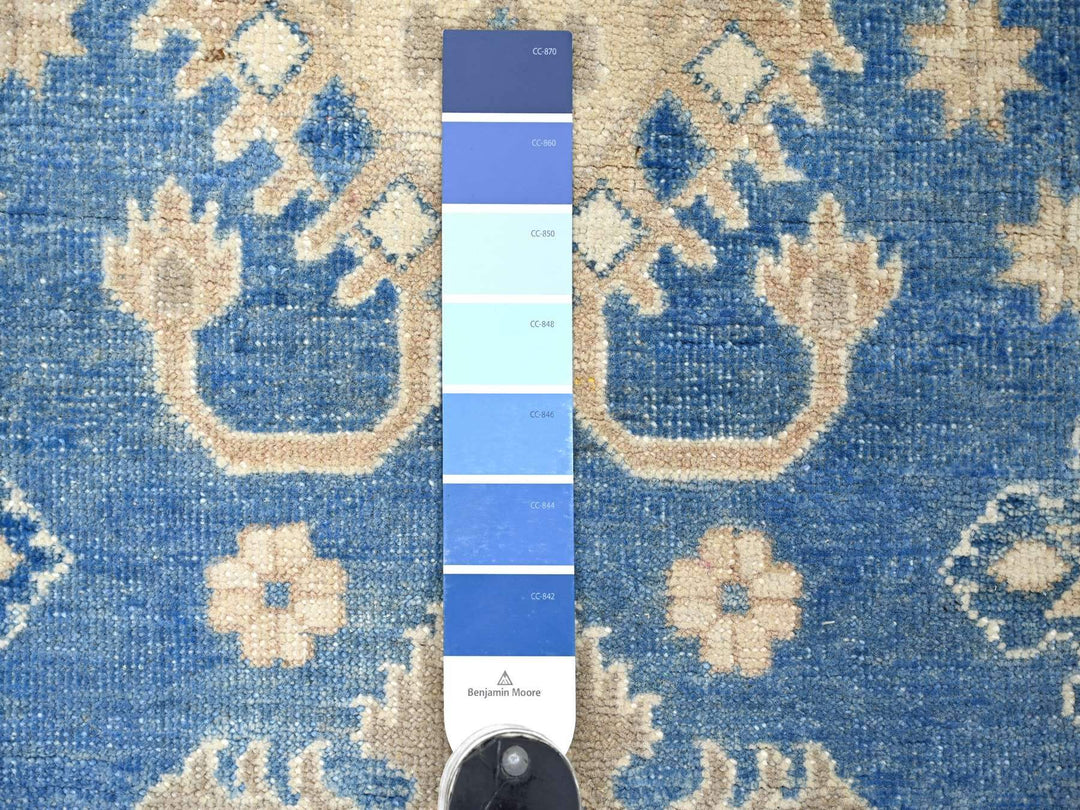 3'4" x 4'7" New Hand Knotted Blue Wool Rectangle Oriental Rug - MOA10222199