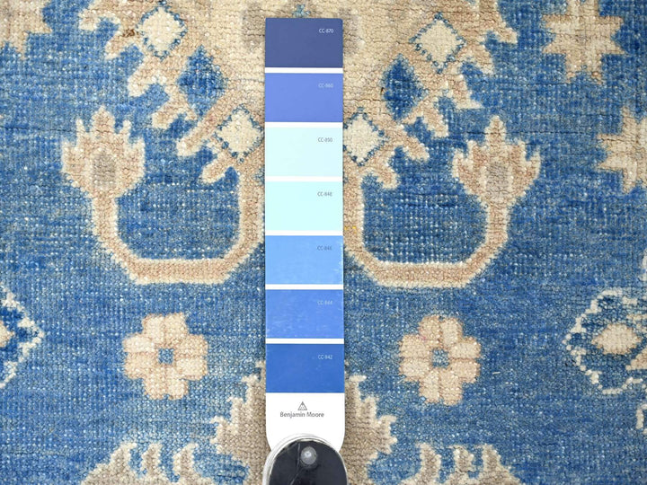 3'4" x 4'7" New Hand Knotted Blue Wool Rectangle Oriental Rug - MOA10222199