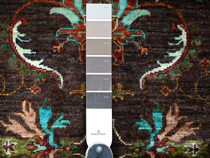 2'8" x 3'8" New Hand Knotted Brown Wool Rectangle Oriental Rug - MOA10222200