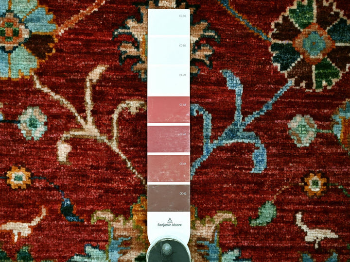 2'9" x 8'3" New Hand Knotted Red Wool Runner Oriental Rug - MOA10222202