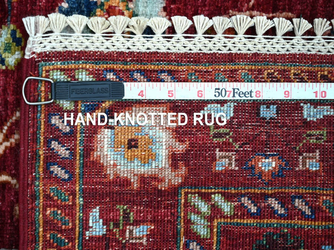 2'9" x 8'3" New Hand Knotted Red Wool Runner Oriental Rug - MOA10222202