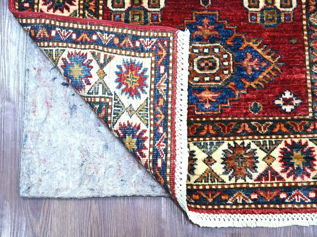 2'8" x 12'10" New Hand Knotted Red Wool Runner Oriental Rug - MOA10222203