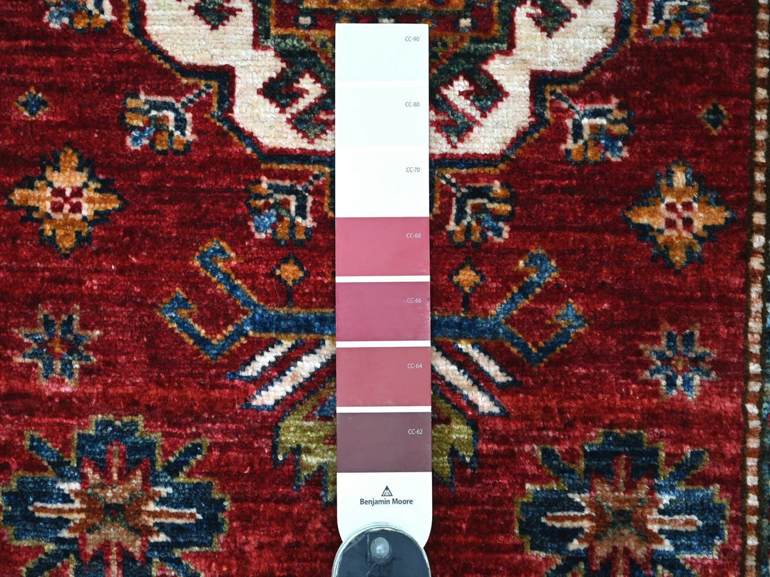 2'8" x 12'10" New Hand Knotted Red Wool Runner Oriental Rug - MOA10222203