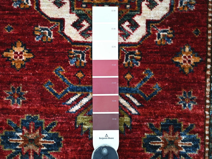 2'8" x 12'10" New Hand Knotted Red Wool Runner Oriental Rug - MOA10222203