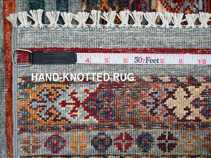 2'10" x 4'0" New Hand Knotted Grey Wool Rectangle Oriental Rug - MOA10222204