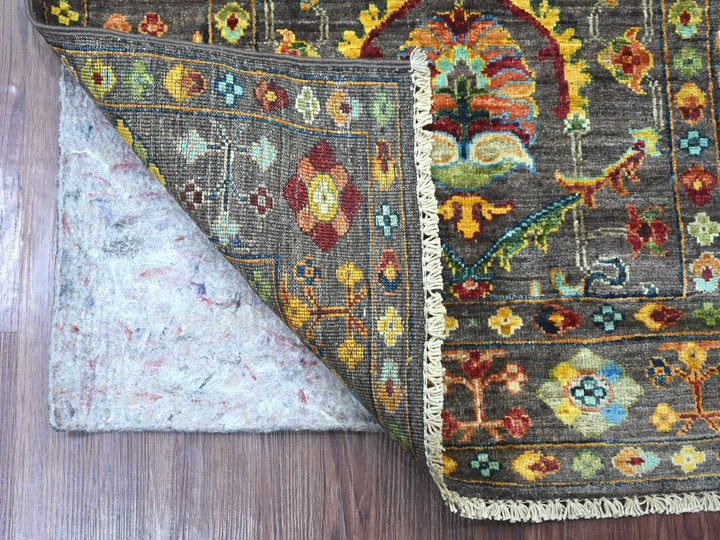 2'9" x 3'11" New Hand Knotted Grey Wool Rectangle Oriental Rug - MOA10222206