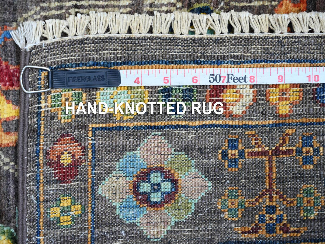 2'9" x 3'11" New Hand Knotted Grey Wool Rectangle Oriental Rug - MOA10222206