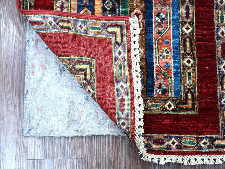 2'0" x 6'1" New Hand Knotted Red Wool Runner Oriental Rug - MOA10222208