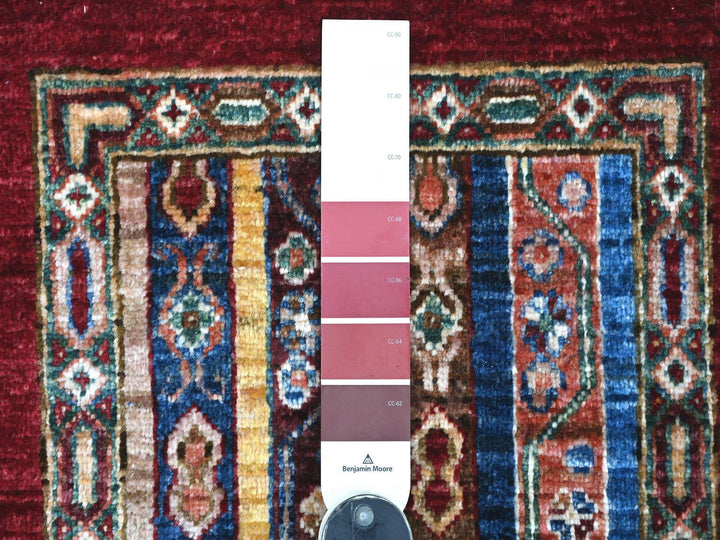 2'0" x 6'1" New Hand Knotted Red Wool Runner Oriental Rug - MOA10222208