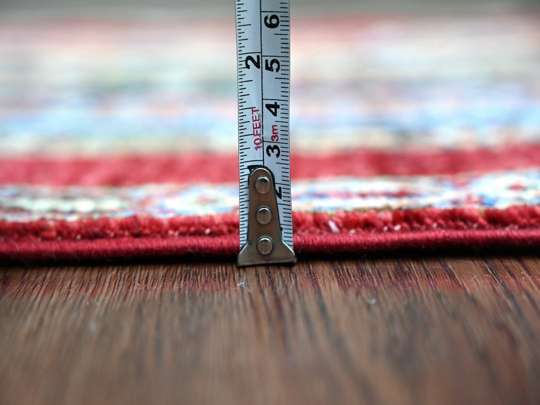 2'0" x 6'1" New Hand Knotted Red Wool Runner Oriental Rug - MOA10222208