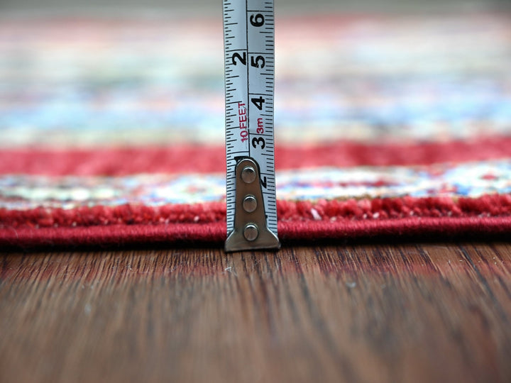 2'0" x 6'1" New Hand Knotted Red Wool Runner Oriental Rug - MOA10222208
